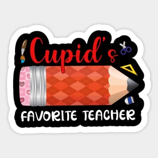 Cupid's Favorite Teacher Sticker